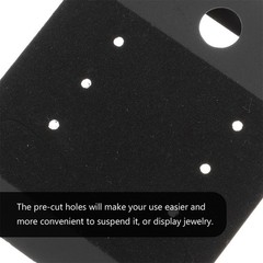 200Pcs Black Velvet Earring Display Cards with Holes Reusable Paper for Jewelry