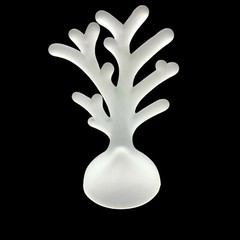 Frosted Clear GLASS JEWELRY TREE! UNIQUE! Jewelry Holder Stand Display (c: 1980)
