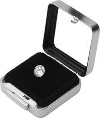 10 Units / Diamond Or Gemstone Display Metal / Glass Box / SHIPS UPS NYC