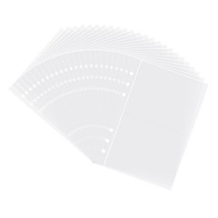 Transparent Refill Pages for 6-Ring Jewelry Binder – 24 Sheets with 96 Pockets