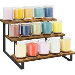 3 Tier Wooden Display Stand Tabletop Organizer Candles Plants Jewelry & More New