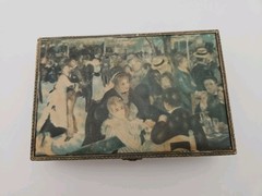 Vintage Japanese Silt Top Jewelry Box Renoir’s Au Moulin de la Galette