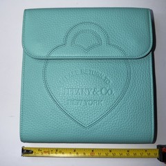 Tiffany & Co. Tiffany Blue Grain Leather Fold-Out Jewelry Case Travel Organizer