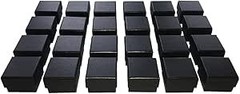 Marimor Jewelry Black Ring Gift Box Foam Velvet Insert Pack of 24