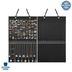 Large Capacity Hanging Jewelry Organizer for Earrings, Necklaces & More