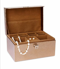 Makeup Jewelry Box Hand Bag Case Training Box Brown Gold Cardboard GWP