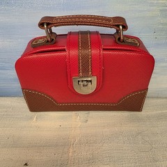 Jewellery Case Suitcase Travel Bag Mirror Ring Holders