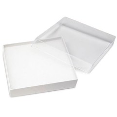 Novel Box 100 Pack Jewelry Gift Boxes 3.5×3.5×0.87 Inches with Cotton Filled