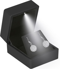 LED Stud Earring Jewelry Gift Box for Proposal, Wedding, Engagement，Birthday Lux