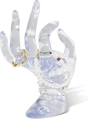 Clear Hand Stand Displays Rings Bracelets Watches & Chains | Smooth Sculpted Sil