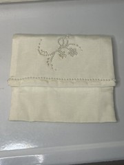 Vintage Ivory Jewelry/Accessory Folding Travel Pouch/Bag