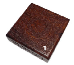 Wooden Hand Carved Trinket Jewelry Box Organizer Keepsake Storage Chest Boxes