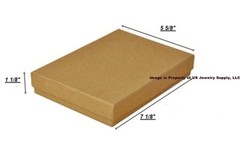 Kraft Brown Jewelry Gift Boxes Cotton Filled Craft Jewelry Packaging Boxes