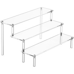 3-Tier Acrylic Display Riser Organizer Stand Perfect Perfume Pop Shelves