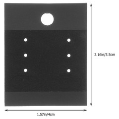 200Pcs Black Velvet Earring Display Cards with Holes Reusable Paper for Jewelry