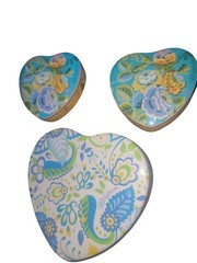 Brighton Heart Shaped Valentines Day Jewelry Metal Tin Boxes Lot Of 3 All Empty