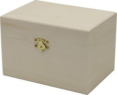 Ready to Decorate Wooden Recipe Box with Hinged Lid and Front