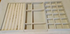 Lot Of Three Beige Jewelry Display Trays 4.75″ x 8.25″ B10