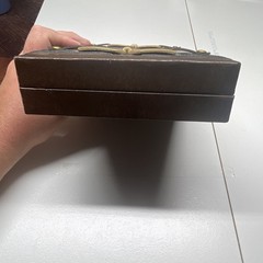 Vintage Dante Velvet Lined, Men’s, Faux Leather Jewelry Box, Great Patina