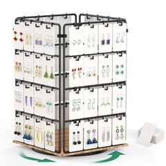 KEIMIXJIA 360 Rotating Earring Display Stands for Vendors,Jewelry display Rack f