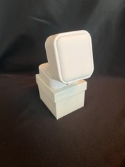 White Faux Leather Ring Box- Lot of Three Jewelry Box Engagement Ring Box