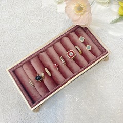 Velvet Vintage Jewelry Display Stand Organizer Ring Earring Storage Holder Gift