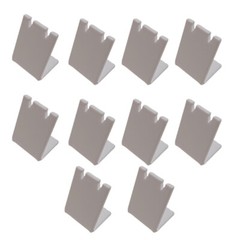 Pack of 10 Acrylic White Earring Display Stands for Jewelry Organization