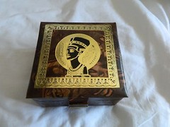 Egyptian Camel Leather Jewelry Box Queen Nefertiti 5″X 5″ # 312 With Key