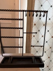 Metal Jewelry Organizer Rack Display Four Earrings Bracelets Necklaces And Pins