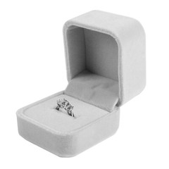 5/10/20pk Velvet Gift Box Earring Ring Display Case For Wedding Engagement Gray