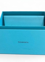 Tiffany & Co. Blue Lined Sunglasses Case and Box Set Only.