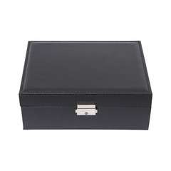 Small Jewelry Box Necklace Ring Storage Organizer Case Double Layer Travel Box