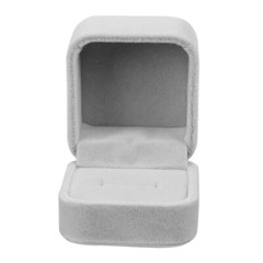 5/10/20pk Velvet Gift Box Earring Ring Display Case For Wedding Engagement Gray