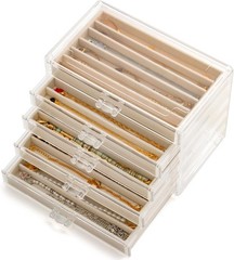 Necklace Organizer Box with 5 Drawers 30 Compartments, Dustproof Velvet Neckl…