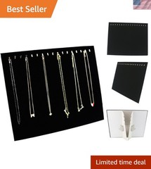 Black Velvet 17 Hook Necklace Jewelry Tray/Display Organizer/Pad/Showcase/Dis…