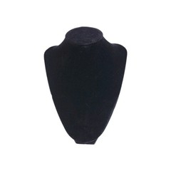 Jewelry Display Storage Mannequin Velvet Necklace Black 9in New