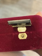 Vintage Burgundy Velvet Lined Jewelry Box Case Rectangle 8in w/3 Pouches Ring