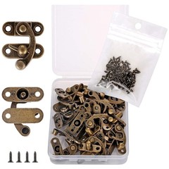 40-Piece Zinc Alloy Locks with Screws – Antique Style