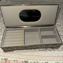 Vtg 1992 Godinger Silver Plate Ornate Jewelry Storage Hinged Box 9”X3.5”X 2”