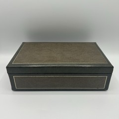 Vintage Swank Jewelry Box Made in Sweden Brown/Gray 9 in x 5in x 3 in