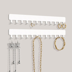 Necklace Holder – Hanging Jewelry Organizer, Self-Adhesive, Wall Mount, 2 Pack,
