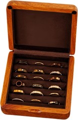 Jewelry Case Solid Wood Jewelry Organizer Box for Multiple Rings Cufflinks Earri