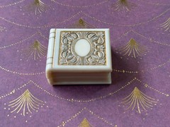 Antique Art Deco Gilded Book Celluloid Ring Presentation Box