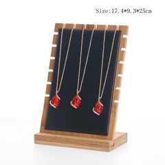 Bamboo Jewelry Pendant Necklace Display Holder Rack Organizer Storage Case