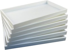 1-Inch Deep White Full Size Plastic Stackable Jewelry Tray 14 3/4″ X 8 1/4″ X…