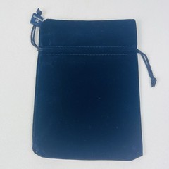 Swarovski Blue Drawstring Velvet Jewelry Bag Orange Interior