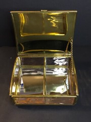 Thomas Kinkade Painter of Light Via Vermont Metal and Glass Jewelry Trinket Box