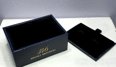 Brooks Brothers 346 Faux Reptile Skin Blue Jewelry, Cufflinks Box, New