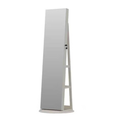 360° Rotating Standing Swivel Jewelry Armoire Organizer with Full Length Mirror