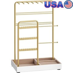 Jewelry Organizer Stand Necklaces Earrings Bracelets Rings Tangle-Free Display